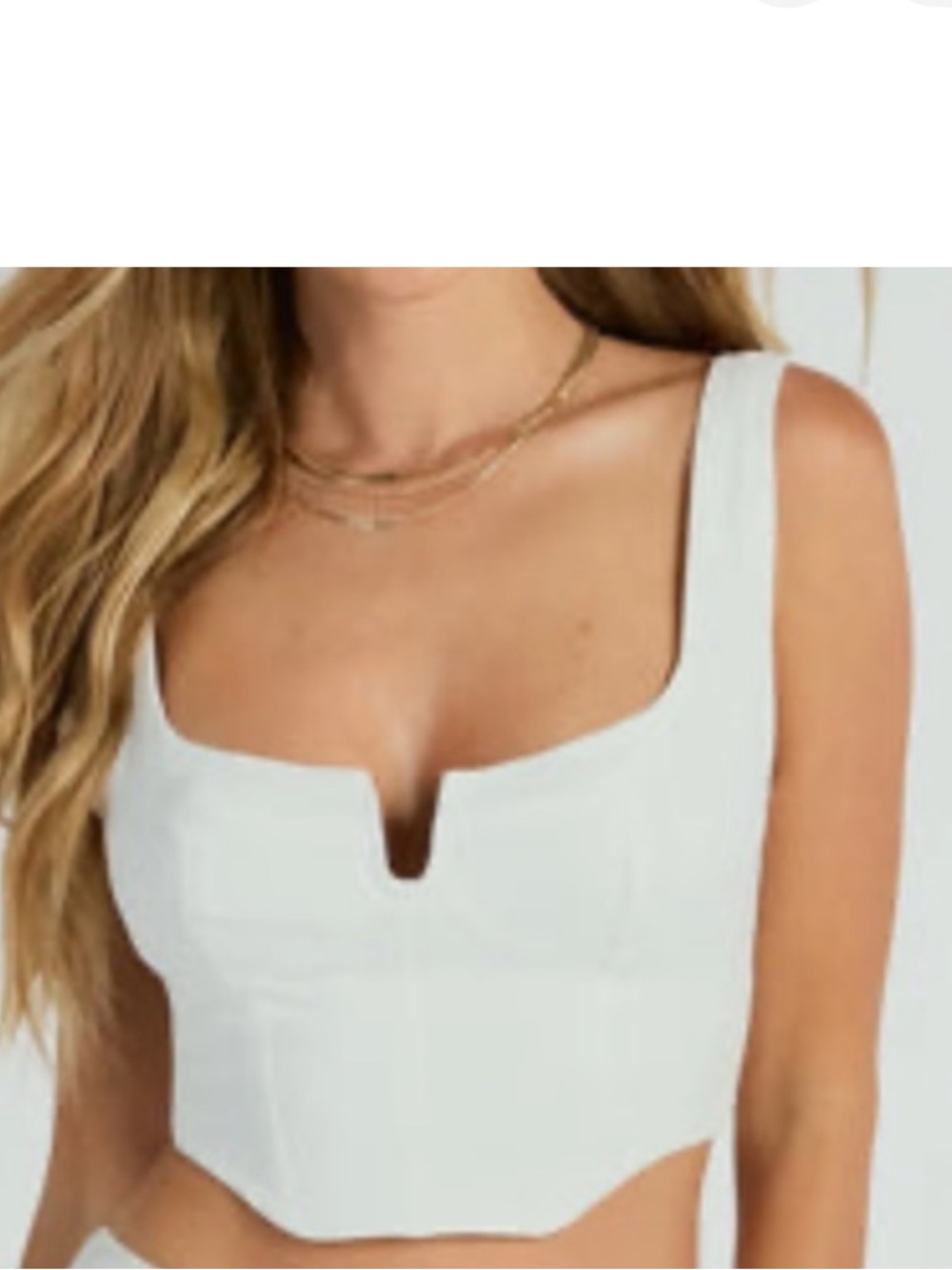 WINDSOR WHITE CROPPED TOP IN WHITE